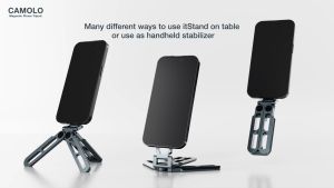All in 1 Magnetic Tripod Mount Carabiner Tripod Mount Foldable With Arca Swiss Cold Shoe Handheld Phone Tripod For Magsafe iPhone