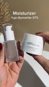 GLAD2GLOW 2pcs Skincare Paket Moisturizer + Serum || Brightening Moisturizer Gel + Serum Glowing Anti-acne Blueberry Ceramide Centella