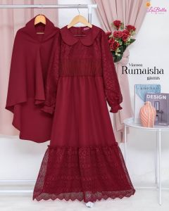 GAUN BRUKAT WARNA NAVY 5 6 7 8 10 12 TAHUN GAMIS ANAK RUMAISHA BY LABELLA EKSLUSIF MEWAH PRINCESS GOWN DRESS BLACK GAUN MERAH MAROON