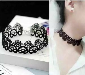 DIY ฤดูใบไม้ผลิลูกไม้สร้อยคอไม่ซีดจางพู่ Choker Lockbone CHAIN Neckring เพื่อให้ตรงกับด้านบนเสื้อผ้าคอปก