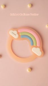 COCONI Rainbow Radiance Teether | Mainan Gigitan Bayi Bentuk Pelangi Awan Lucu BPA FREE Silicone