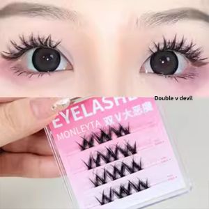 MONLEYTA | Natural Looking Cat Claw False Eyelashes Self Adhesive Segment Design Reusable Small Flame Pattern Easy To Apply And Remove