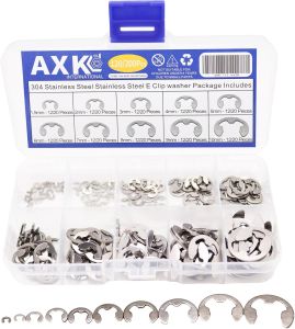 Box 304 Stainless Steel E-Clip Retaining Circlip Assortment Kit M1.5~M10