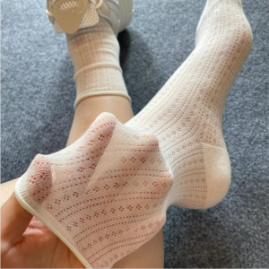 Summer Thin Lace JK Lace with Mary Jane Japanese Style Summer Long Socks White Ballet Style Socks Womens Mid Tube Stockings
