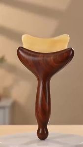 Sandalwood Gua Sha Board Facial Massage Tool Acupoint Scraping Massager Lifting Wrinkle Removal Skin Care Accessory