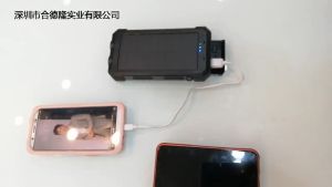 พาวเวอร์แบงค์ 20000mAh Solar powerbank โซล่าเซลล์ ชาร์จไว แบตสำรอง พกพาง่าย รับประกัน1ปี