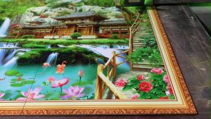Tranh khung cửa sổ - gạch tranh ốp tường