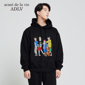 Acme de la vie | เสื้อสเวตเตอร์คอวีมีเชือกผูก ทรงหลวม สไตล์เกาหลี ฤดูใบไม้ผลิ ฤดูใบไม้ร่วง ฤดูหนาว สำหรับผู้ชายและผู้หญิง ทรงหลวม สไตล์เกาหลี