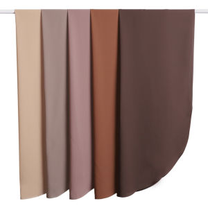 Jifang ผ้าคลุมไหล่ผืนยาวผ้าชีฟองมีฟองแบบโค้งครึ่งมุมผ้าคลุมไหล่ขนาดใหญ่แบบเรียบฮิญาบมุสลิมแบบแขวนลง SL242