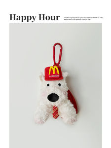 Cute Westie Dog Cartoon Keychain Bag Pendant