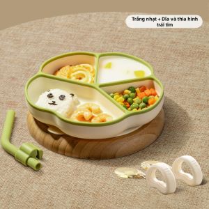 YeeHoO KIDS | Đĩa và Bát Chia Sỉ Ăn Dặm Cho Bé Có Đế Hút Silicone
