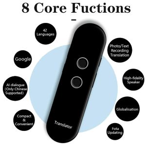 T4 Portable Wireless Smart Translator 40 Languages Two-Way Real Time Instant Voice Translator APP Bluetooth Multi-Language