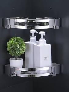 SPOT RESERVE  Bathroom stand 304 stainless steel Bathroom toilet corner stand Toilet Storage stand Wall-mounted shower stand does not require punching/triangle/square