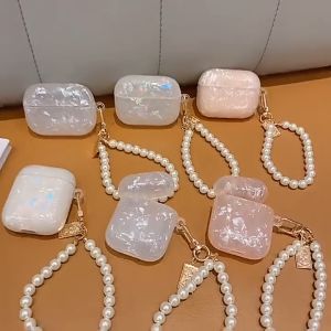 Pearl Earphone Case For Airpods Pro 2 Case For Airpods Pro 2 3 1 Leopard Pink Pendant Hard Headset Cover For Airpod Pro 2 3 1