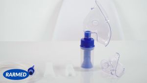 Bộ phụ kiện máy xông khí dung NEBPRO gồm Bầu xông + dây dẫn khí + 2 mặt nạ + dây đeo + ống ngậm + ống xông