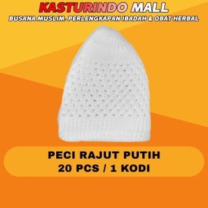 1 Kodi (20Pcs) Rajut Peci Rajut Nanas Nilon Khas Ust Arifin Ilham All Size