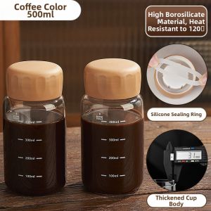 CrossOver | Portable Glass Chinese Herbal Medicine Cup Reusable Heating Storage Jar Sealed Container 500ml Modern Simple Style for Drinking Medicine