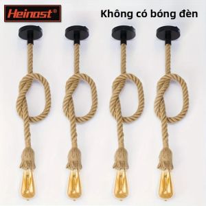 Đế Đèn Thả Dây Thừng Gai Dầu Cổ Điển Kiểu Công Nghiệp E27 Dành Cho Phòng Khách Quán Bar - Không Bao Gồm Bóng Đèn LED