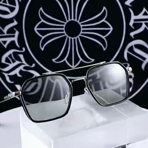 Metal Full-frame Resin Lenses with High Light Transmittance UV Protection Fashionable Korean Style Mens Sunglasses.