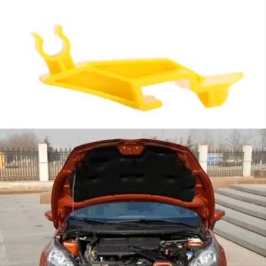 Set 2 kẹp nhựa giữ thanh chống capo (vàng 66mm) cho xe hơi Ford Fiesta Transit B-Max đinh tán nhựa móc chốt có đinh mui ô tô