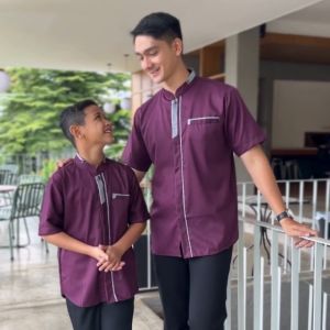 Baju Koko Pria Dewasa Lengan Pendek Motif Yusuf Basiq Toyobo Import Premium Baju Koko Lebaran 2025