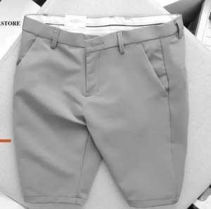 Quần short tây nam vãi cotton co giãn 4 chiều không nhăn không xù .Màu đen  xanh đen  xám đậm  xám lợt xám trắng .