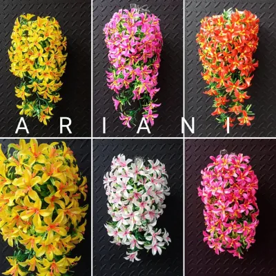 RANGKAIAN BUNGA JUNTAI KAMBOJA RAMBAT DAUN RUMPUT DEKORASI RUMAH ARTIFISIAL ARTIFICIAL FLOWER