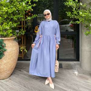 Loli Dress Tali Samping Busui Friendly - Gamis Polos Tali