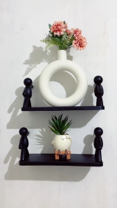 Plastic Storage Rack Wall-Mounted Bathroom Hook Rack Floating Wall Shelf Bathroom Sundries Organizer