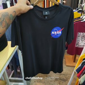 PROMO !!! H&M Tshirt Kaos Pria Lengan Pendek H&M Men Oversized  - Nasa Series
