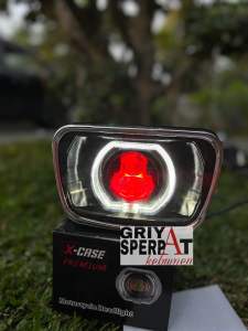 Lampu depan Rx king custome biled biled transfomer 2 lensa