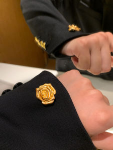 CAFFTI | Delicate Gold Camellia High-end Luxury Womens Brooch