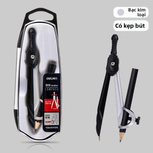 deli | Compass nhựa trong suốt dùng cho thi cử