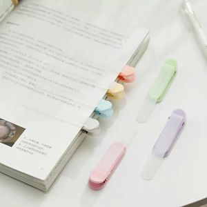 (CC22)Transparent Automatic Page Following Bookmark Clip Reusable Soft Touch Portable Reading Marker