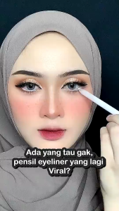Pensil eyeliner 2 warna sharpener tahan luntur highlighter eyeshadow cmaadu hitam putih bawah mata waterproof tahan air tahan lama ujung lancip