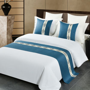 Modern Minimalist Pure Color Hotel Bedding Flag Nordic Luxury Bed Tail Towel Cover for Homestay And Hotels Home Textile