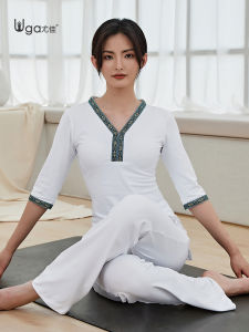 ชุดโยคะผู้หญิงฤดูใบไม้ผลิและฤดูร้อน ชุดโยคะผู้หญิงหลวมๆ ปักลายจีน ชุดโยคะสำหรับการสมาธิและโยคะ