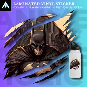 BATMAN SCRATCH STICKERS SUPERHEROES ~ LAMINATED VINYL STICKERS ~ ANIMEHOLIC