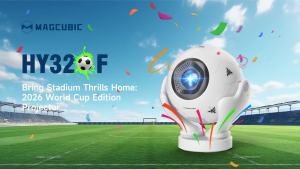 MAGCUBIC | Magcubic HY320F 500Ansi 8K Projector Wifi6 BT5.4 Android 14 Voice Control Projector Creative Football Styling Movie Home Theater