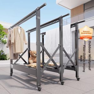 MINGZHI | Durable Windproof Folding Outdoor Clothes Drying Rack