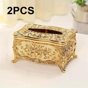 European Rose Tissue Box For Home Kitchen Living Room Bedroom Hotel Restaurant Napkin Extraction Box Plastic Storage Box