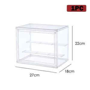 Clear Display Box for Fingures Clear Acrylic Foldable Toy Display Case for Figurines and Blind Box Dolls Action Figure Organizer