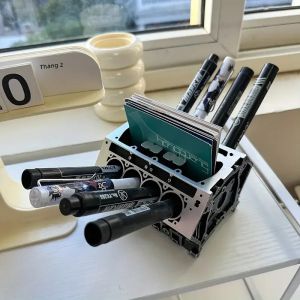 Giá Để Bút Hộp Đựng Danh Thiếp Hình Khối Động Cơ Bằng Nhựa Resin Sáng Tạo Món Quà Hoàn Hảo Cho Người Yêu Xe Hơi Vật Dụng Văn Phòng Độc Đáo