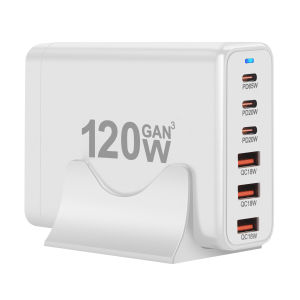 iLepo | New 200W GaN Desktop charger 6-port USB Type C PD Charger Fast Charge 3.0 Fast Charger Mobile USB charger