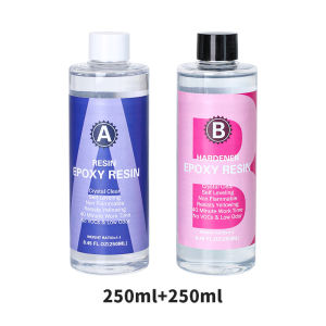 Easy Mix 1:1 High Gloss Resin and Hard Crystal Clear Epoxy Resin Kit for Art Casting Resin Jewelry Projects DIY Tumbler Crafts