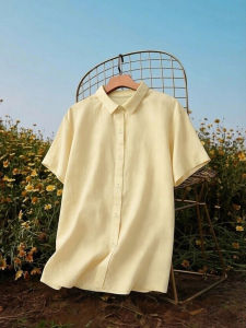 XIAOMENG | Áo Sơ Mi Pha Cotton-Linen Nhẹ Thoáng Khí Dễ Mặc