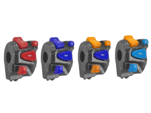 【2025】New Motorcycle Universal Switch With Dual Flash Function Carbon Fiber Color Universal Compatibility Durable Stable Watertight Antiseptic