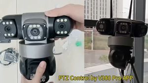 Three lens-CCTV V380 Pro CCTV Camera For House WiFi IP Camera Home Wireless outdoor Waterproof CCTV Camera