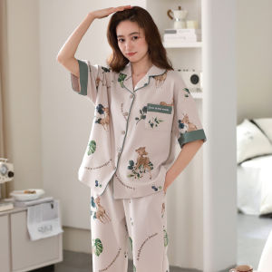Bộ đồ ngủ MiiOW cho nữ làm  vải cotton thoáng khí dễ thương