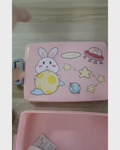 LUNCHBOX ANAK BERGAMBAR KOTAK MAKAN SET BOTOL MINUM BPA FREE KAPASITAS 1000ML+470ML KODE HX 54721